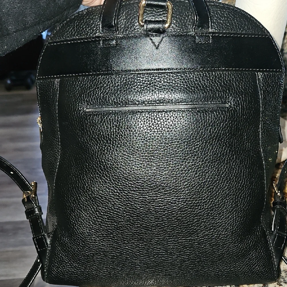 Michael Kors Dallas Black Pebble Leather Backpack